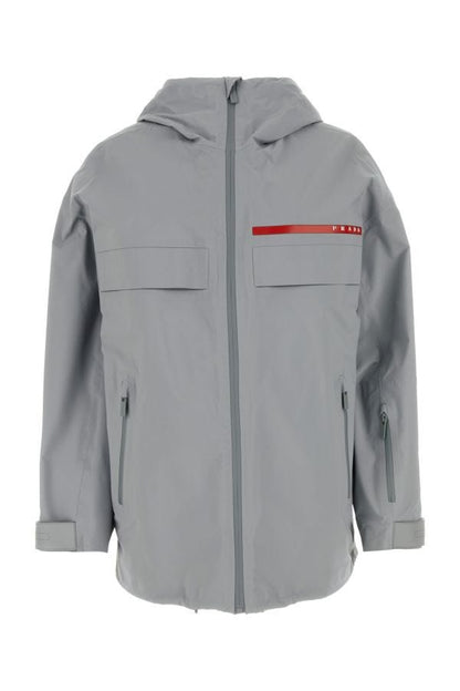 Prada Women Grey Gore-Tex® Oversize K-Way