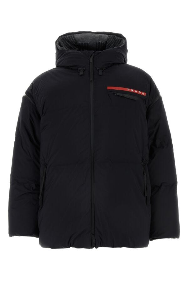 Prada Woman Black Re-Nylon Down Jacket