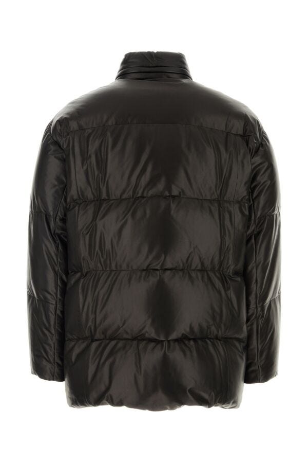 Prada Man Black Nappa Leather Down Jacket