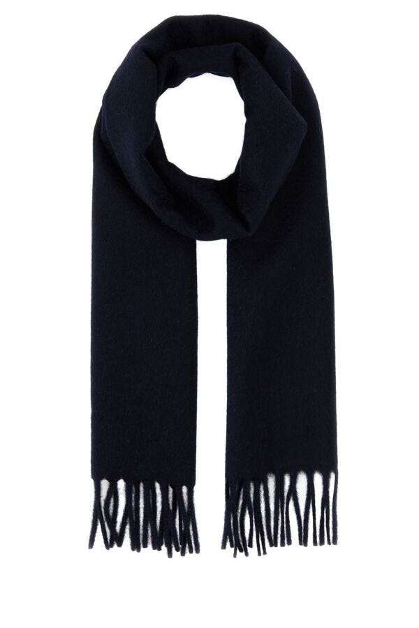 Prada Woman Midnight Blue Cashmere Scarf