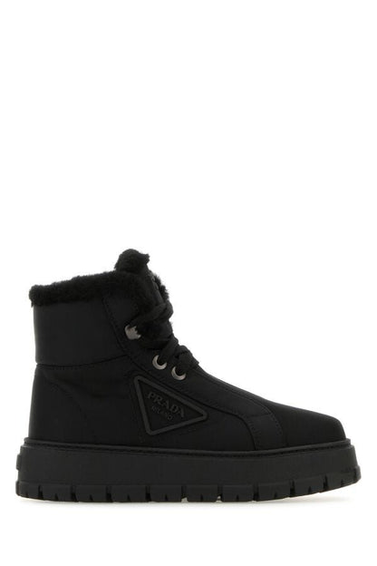 Prada Woman Black Re-Nylon Ankle Boots