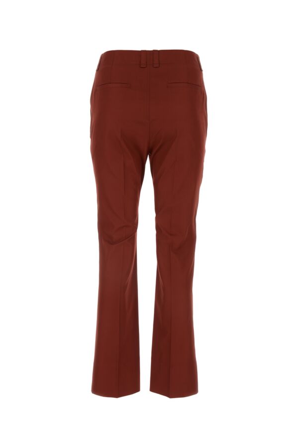 Saint Laurent Woman Tiziano Red Cotton Pant