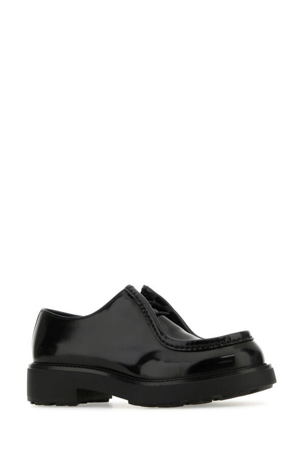 Prada Man Black Leather Diapason Lace-Up Shoes