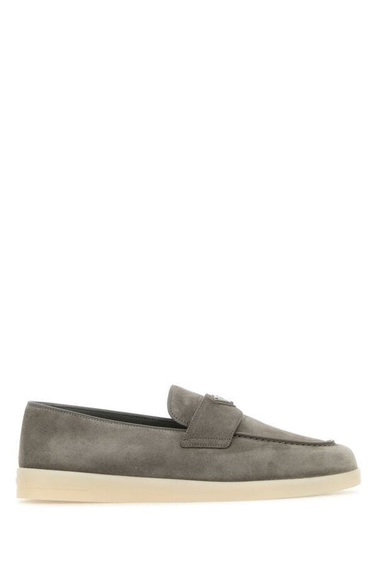 Prada Man Grey Suede Loafers