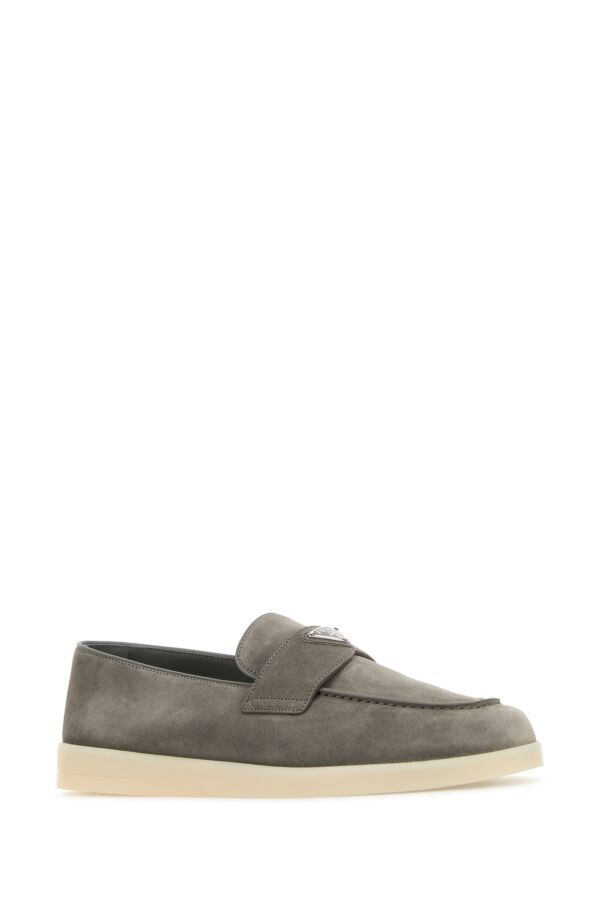 Prada Man Grey Suede Loafers