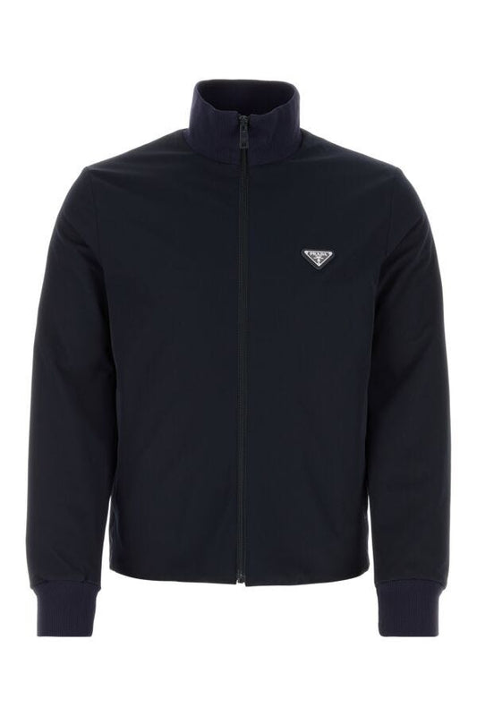 Prada Man Midnight Blue Stretch Polyester Windbreaker