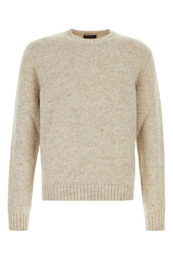 Prada Man Melange Sand Cashmere Sweater