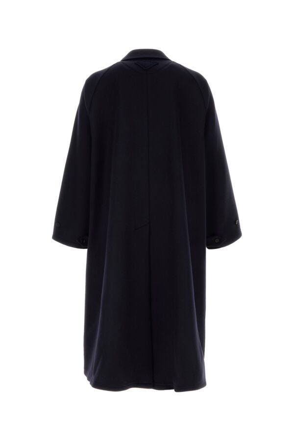 Prada Man Midnight Blue Wool Blend Coat