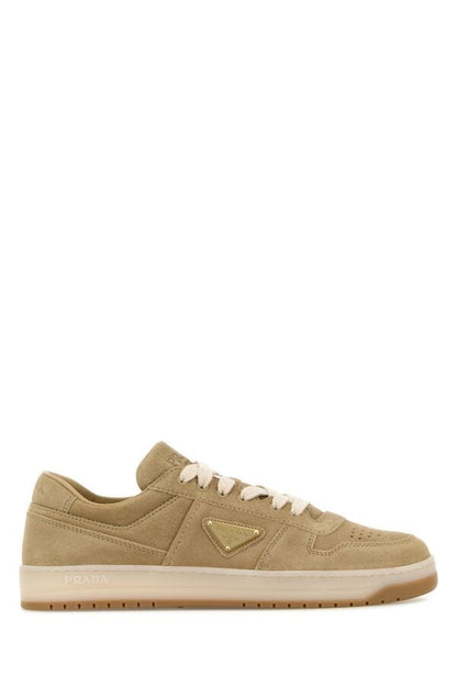 Prada Man Cappuccino Suede Downtown Sneakers