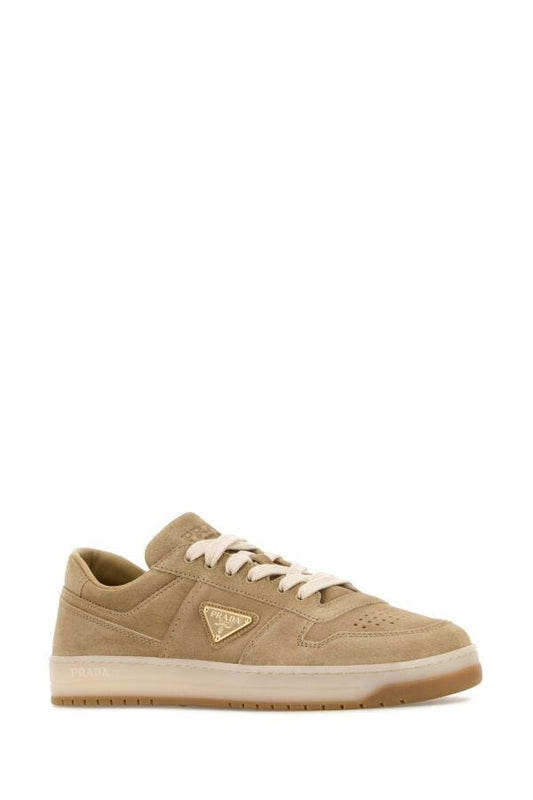 Prada Man Cappuccino Suede Downtown Sneakers