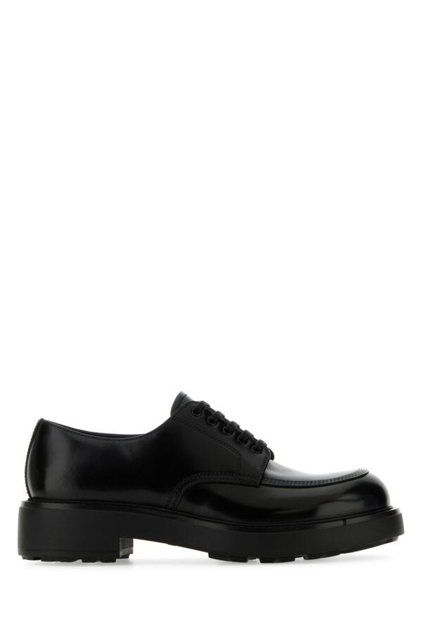 Prada Man Black Leather Lace-Up Shoes