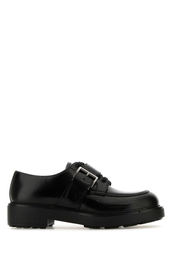 Prada Man Black Leather Lace-Up Shoes