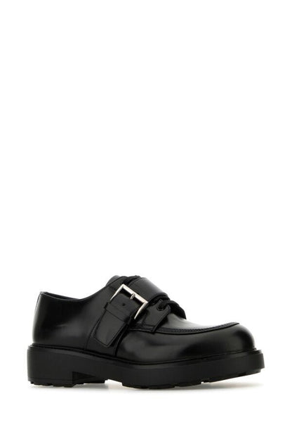 Prada Man Black Leather Lace-Up Shoes