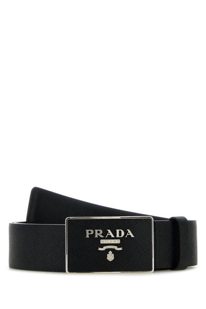 Prada Man Black Leather Belt