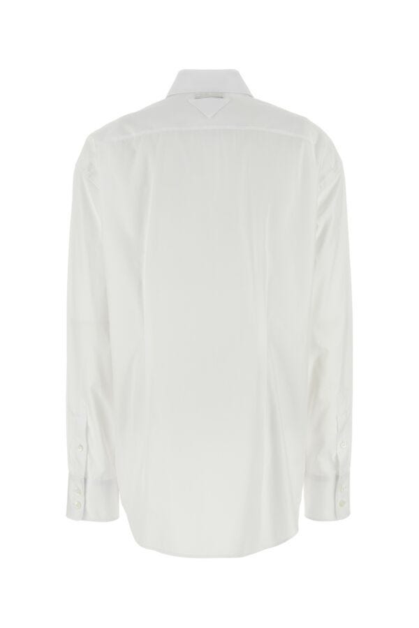 Prada Woman White Poplin Shirt