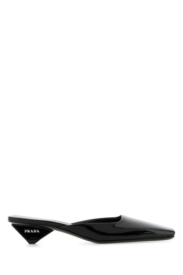 Prada Woman Black Leather Mules