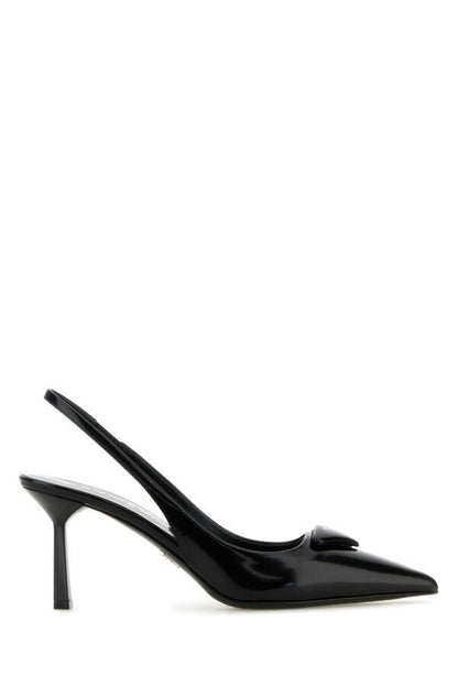 Prada Woman Black Leather Pumps