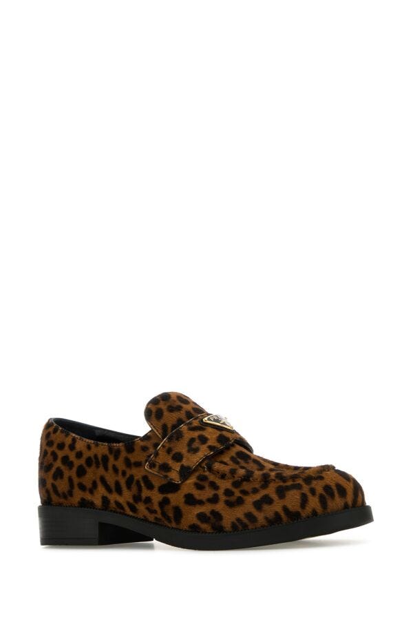 Prada Woman Printed Calf Hair Loafers