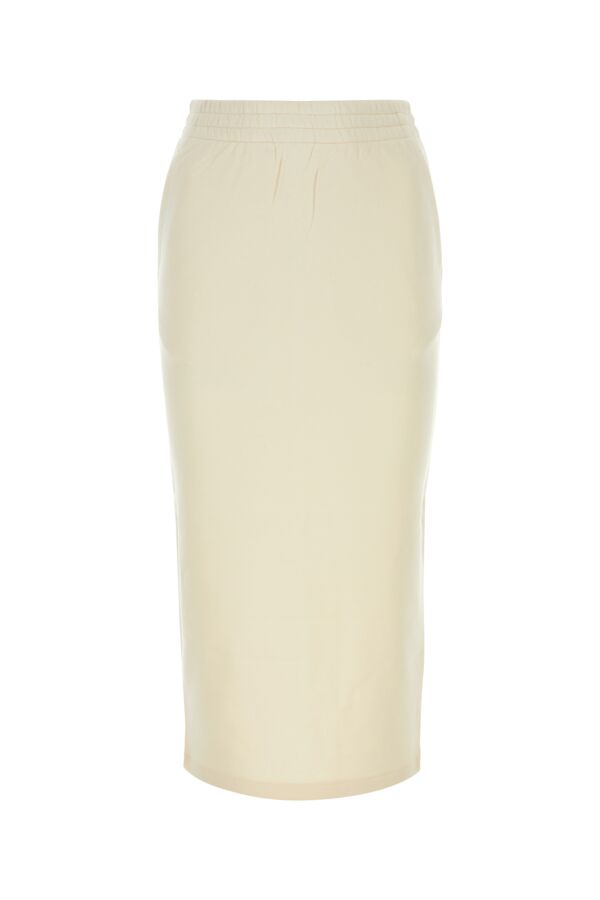 Prada Woman Cream Cotton Skirt