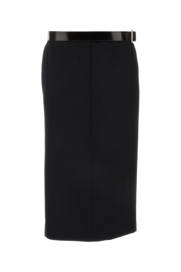 Prada Woman Black Gabardine Skirt