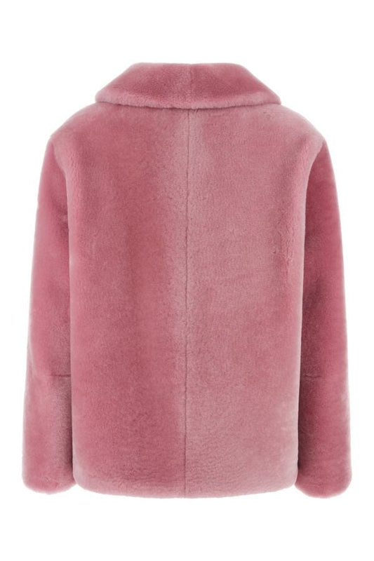 Prada Woman Pink Fur Coat