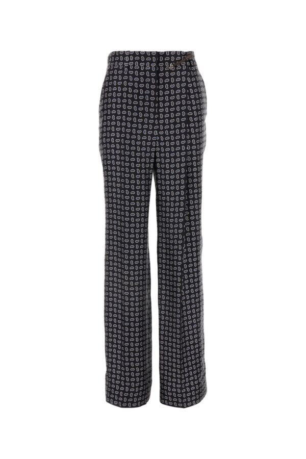 Prada Woman Printed Silk Pant