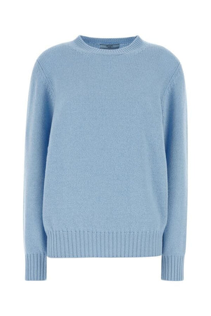 Prada Woman Light Blue Wool Blend Sweater