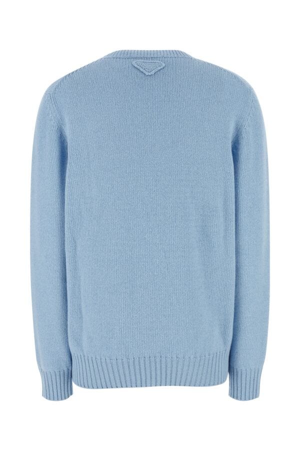 Prada Woman Light Blue Wool Blend Sweater