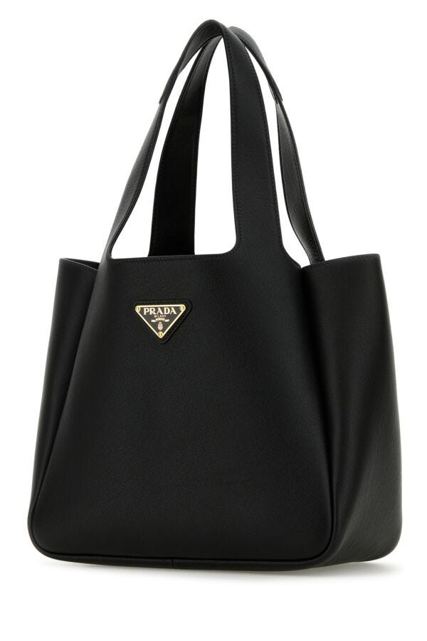 Prada Woman Black Leather Handbag