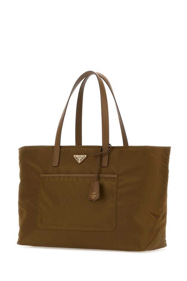 Prada Woman Mud Re-Nylon Large Re-Edition 1978 Shopping Bag