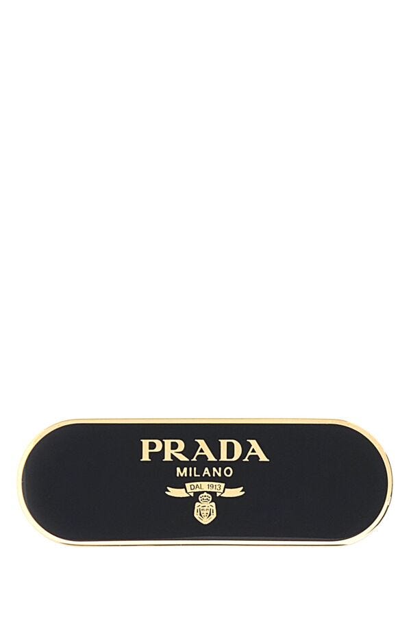 Prada Woman Black Metal Hair Clip