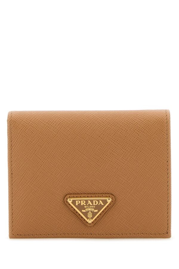 Prada Woman Sand Leather Wallet