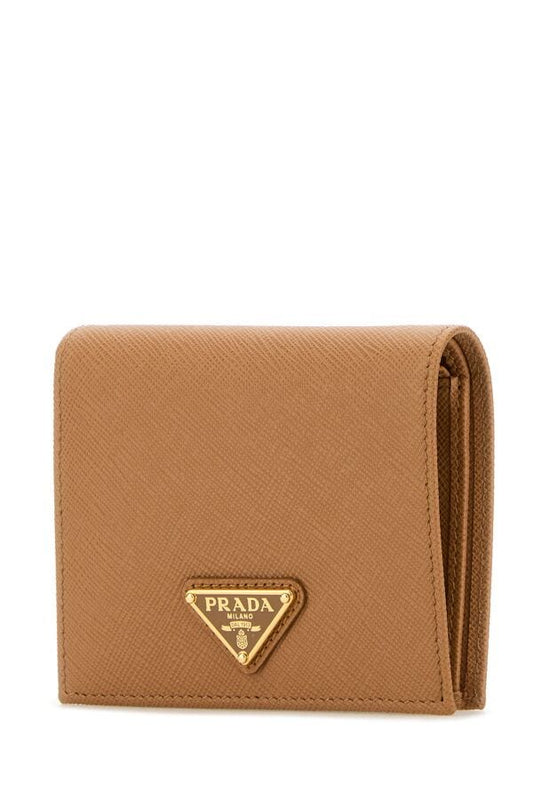 Prada Woman Sand Leather Wallet