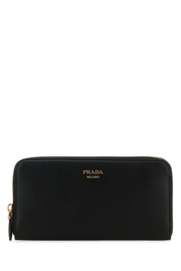 Prada Woman Black Leather Wallet