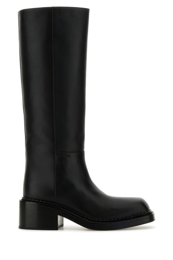 Prada Woman Black Leather Boots