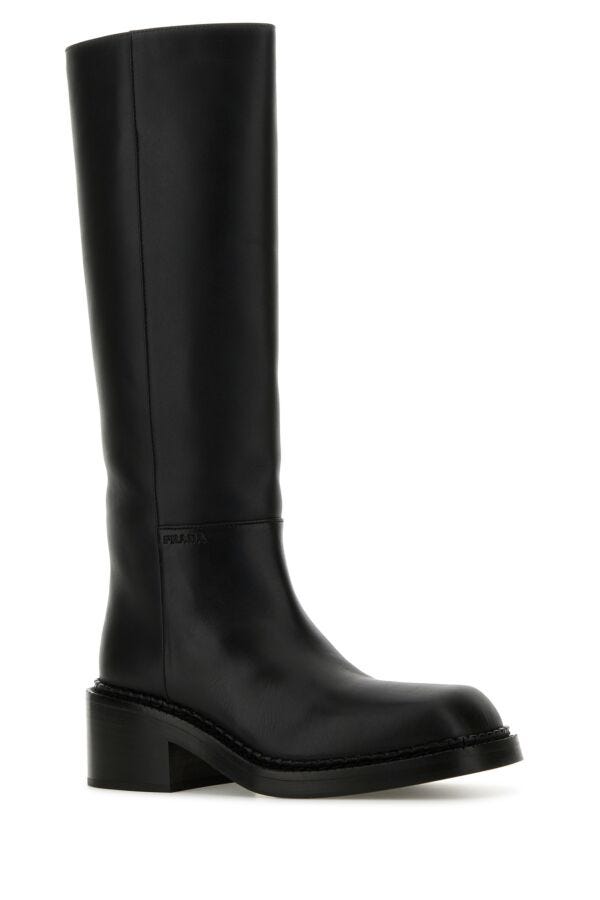 Prada Woman Black Leather Boots