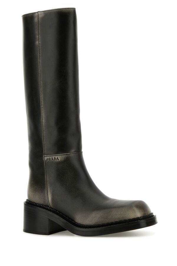 Prada Woman Black Leather Boots