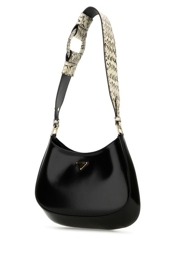 Prada Woman Black Leather Cleo Shoulder Bag