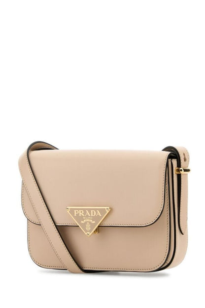 Prada Woman Light Pink Leather Crossbody Bag