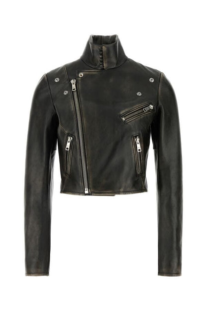 Prada Woman Black Leather Jacket