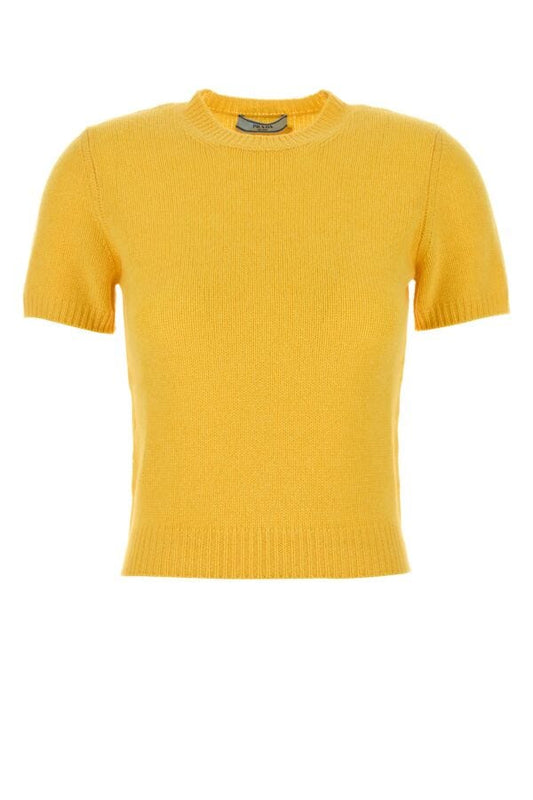 Prada Woman Yellow Cashmere Sweater