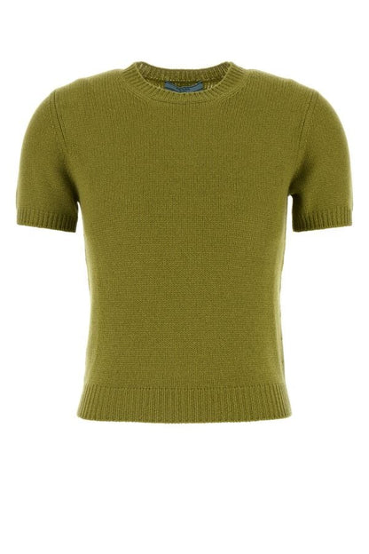 Prada Woman Pistachio Green Cashmere Sweater