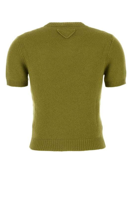 Prada Woman Pistachio Green Cashmere Sweater