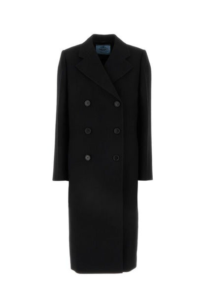 Prada Woman Black Wool Coat