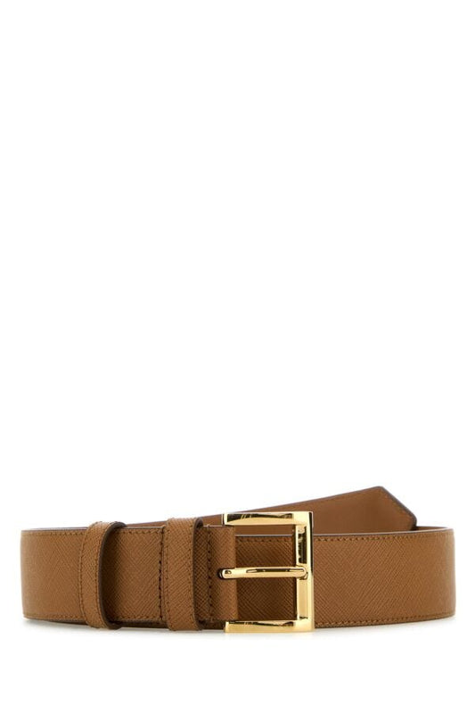 Prada Woman Caramel Leather Belt