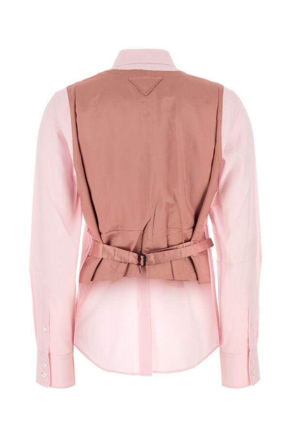 Prada Woman Pastel Pink Oxford Shirt