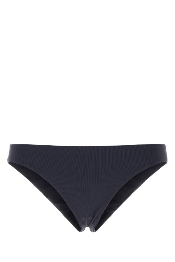 Prada Woman Navy Blue Stretch Nylon Bikini Bottom