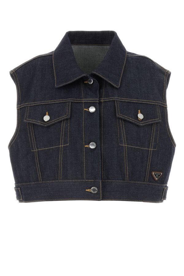 Prada Woman Denim Vest