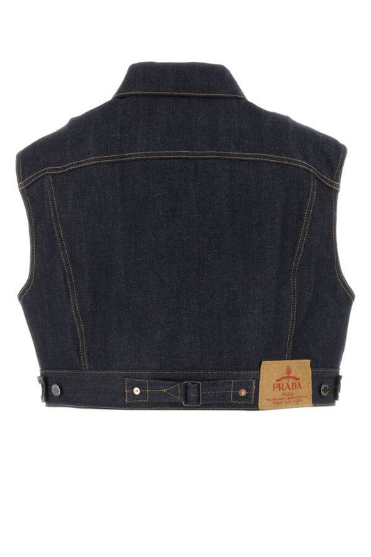 Prada Woman Denim Vest