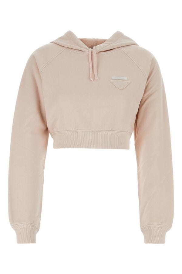 Prada Woman Pastel Pink Cotton Sweatshirt